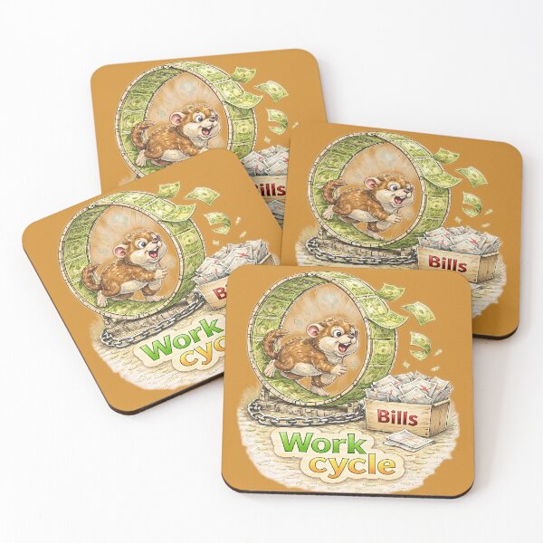 Item preview, Hamster Work Cycle Sticker – Funny Paying Bills Money Art designed and sold by Felixuss.