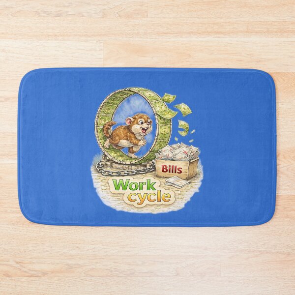 Item preview, Hamster Work Cycle Sticker – Funny Paying Bills Money Art designed and sold by Felixuss.