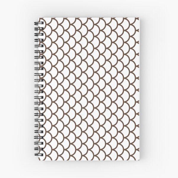 Item preview, White And Brown Fish Scales Pattern designed and sold by pattern-archive.