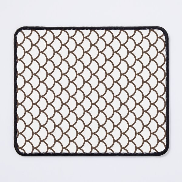 Item preview, White And Brown Fish Scales Pattern designed and sold by pattern-archive.