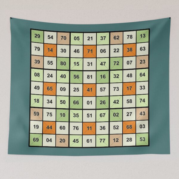 Item preview, Mathtician Magic Square 9x9 OR designed and sold by palmprints.