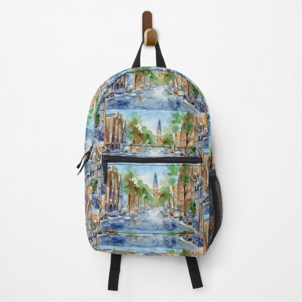Item preview, Amsterdam Canal with Zuiderkerk Watercolor designed and sold by caracatita75.