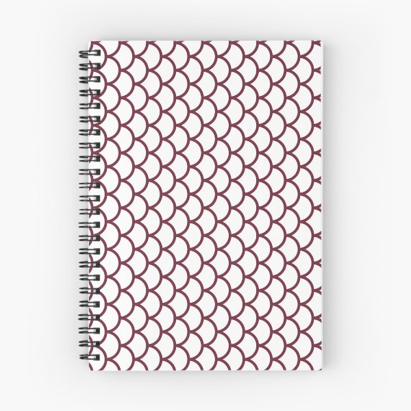 Item preview, White And Burgundy Fish Scales Pattern designed and sold by pattern-archive.