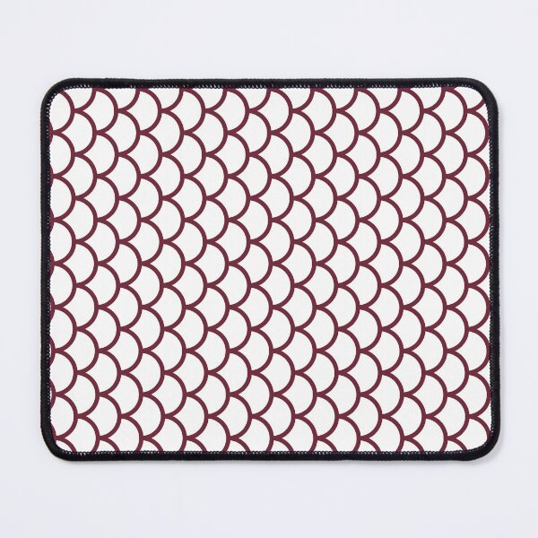 Item preview, White And Burgundy Fish Scales Pattern designed and sold by pattern-archive.