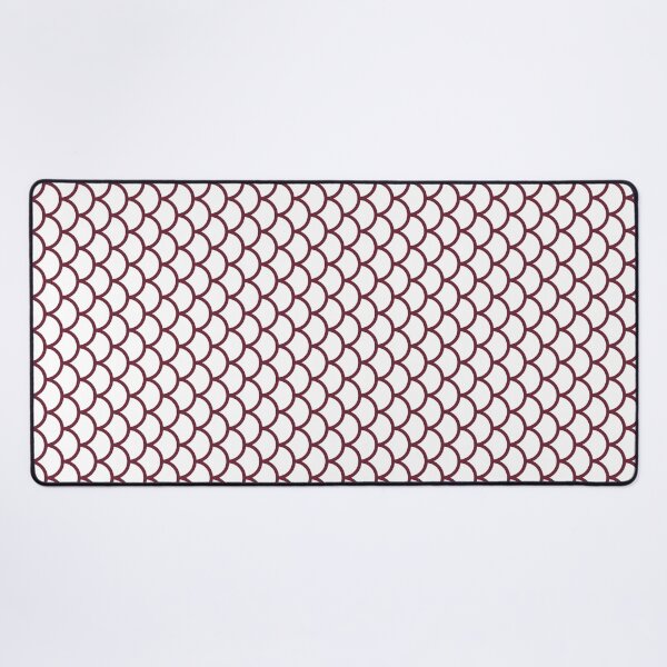 Item preview, White And Burgundy Fish Scales Pattern designed and sold by pattern-archive.