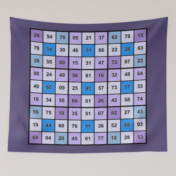 Item preview, Mathtician Magic Square 9x9 PU designed and sold by palmprints.