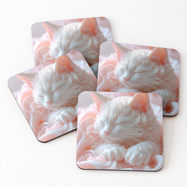Item preview, Fluffy Sleeping Cat Soft Pastel  designed and sold by BetweenForms.
