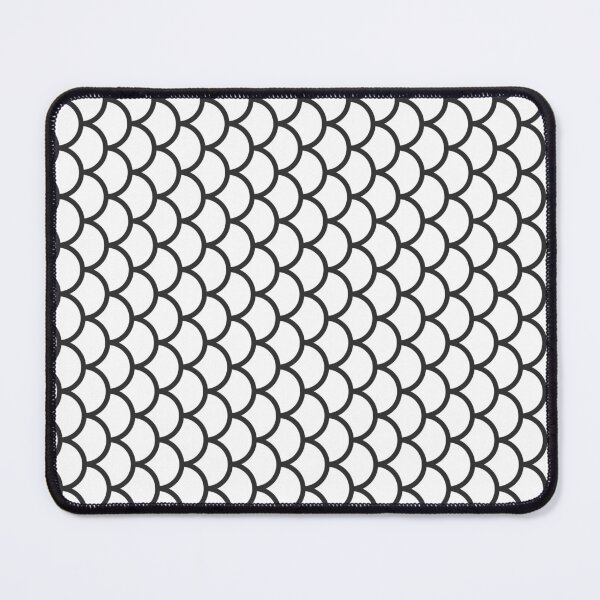 Item preview, White And Charcoal Fish Scales Pattern designed and sold by pattern-archive.