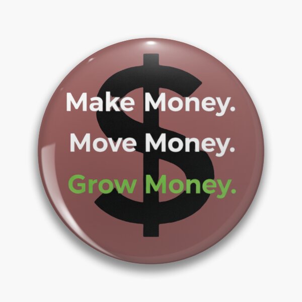 Item preview, Make Move Grow Money | Minimalist Motivational Quote | Aesthetic Success Mindset Typography Design for T Shirt Sticker Hoodie designed and sold by ARTISTRYHOME-27.