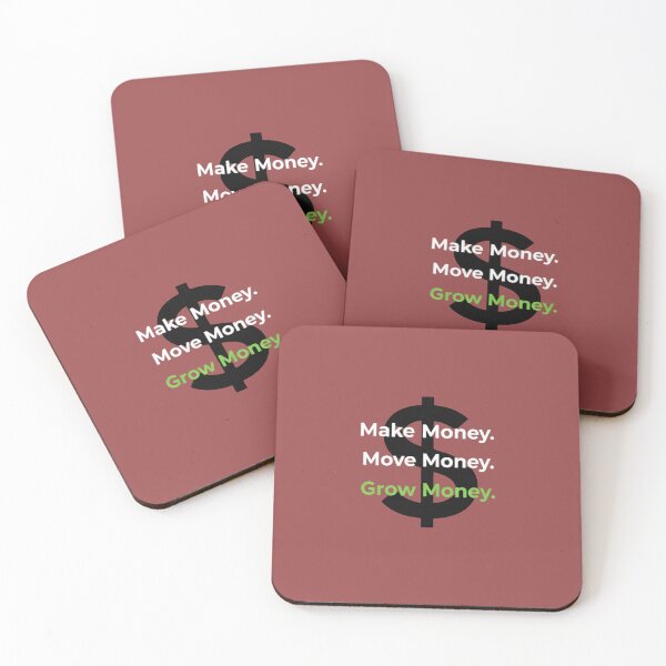 Item preview, Make Move Grow Money | Minimalist Motivational Quote | Aesthetic Success Mindset Typography Design for T Shirt Sticker Hoodie designed and sold by ARTISTRYHOME-27.