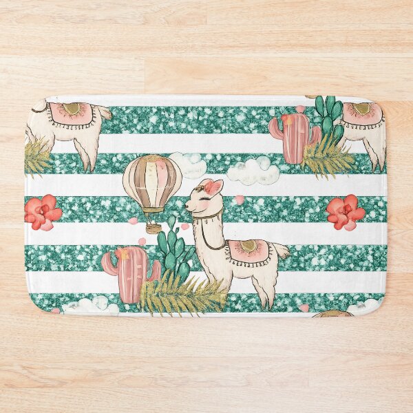 Item preview, Whimsical Llama Adventure – Seamless Glitter Pattern designed and sold by MyTutina.