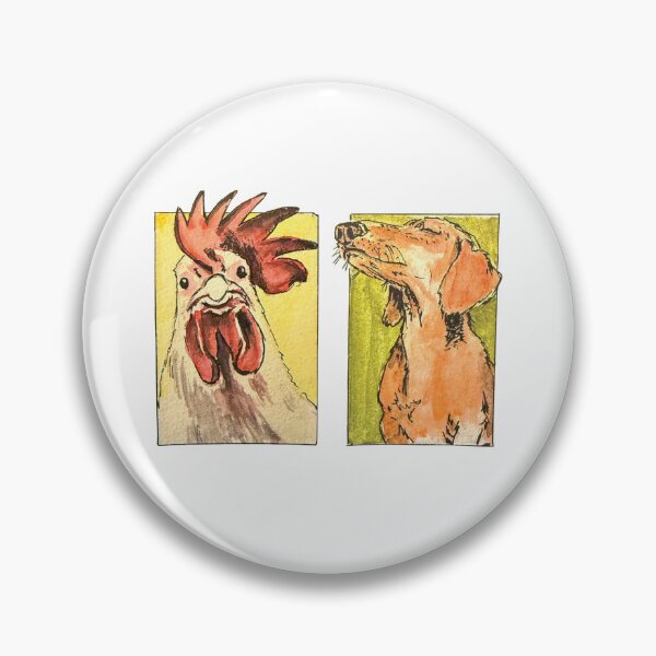 Item preview, Judgy Hand Painted Chick and funny dog in watercolor designed and sold by a.dadash.