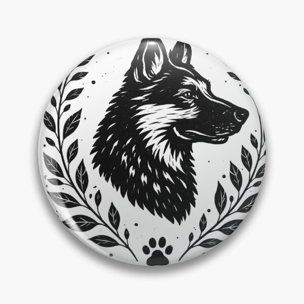 Item preview, German Shepherd Laurel Wreath T-Shirt, Elegant Dog Lover Gift, Minimal Black and White Pet Design designed and sold by ZEBBEDE - Minimal Streetwear .