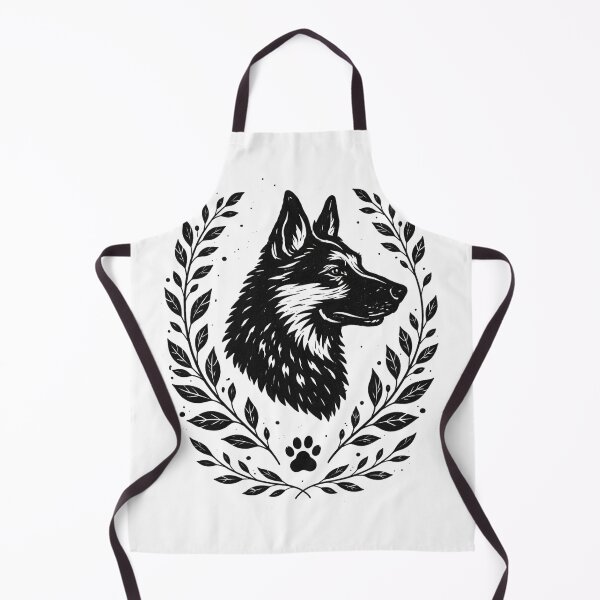 Item preview, German Shepherd Laurel Wreath T-Shirt, Elegant Dog Lover Gift, Minimal Black and White Pet Design designed and sold by ZEBBEDE - Minimal Streetwear .