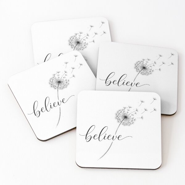Item preview, Believe Text with Dandelion designed and sold by Maria Dryfhout.
