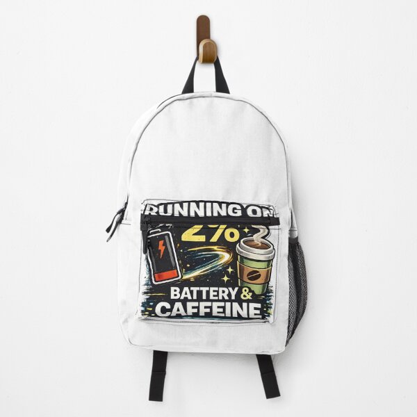 Item preview, Running on 2% Battery & Caffeine – Funny Low Energy Design designed and sold by darkan1.