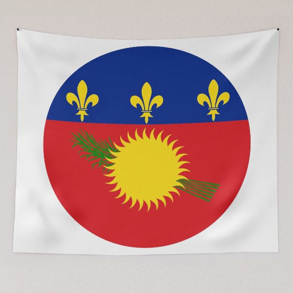 Item preview, Guadeloupe Round Flag  designed and sold by NTGUILTY.