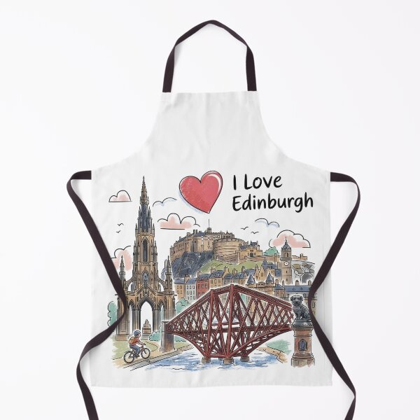 Item preview, Edinburgh City Landmarks Illustration - Scottish Castle and Scott Monument designed and sold by Loom on the Loch.