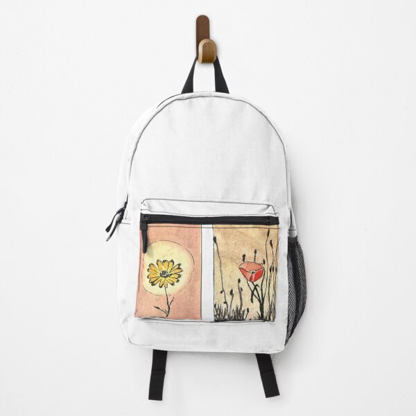 Item preview, Hand Painted Yellow flower and red poppy in watercolor designed and sold by a.dadash.