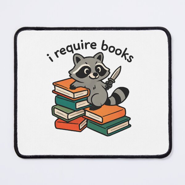 Item preview, Smart Raccoon Reading Books Nerdy Animal Cartoon designed and sold by SiarheiYur.