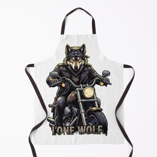Item preview, Badass Lone Wolf Classic Motorcycle Rider Graphic designed and sold by ASMAR B.
