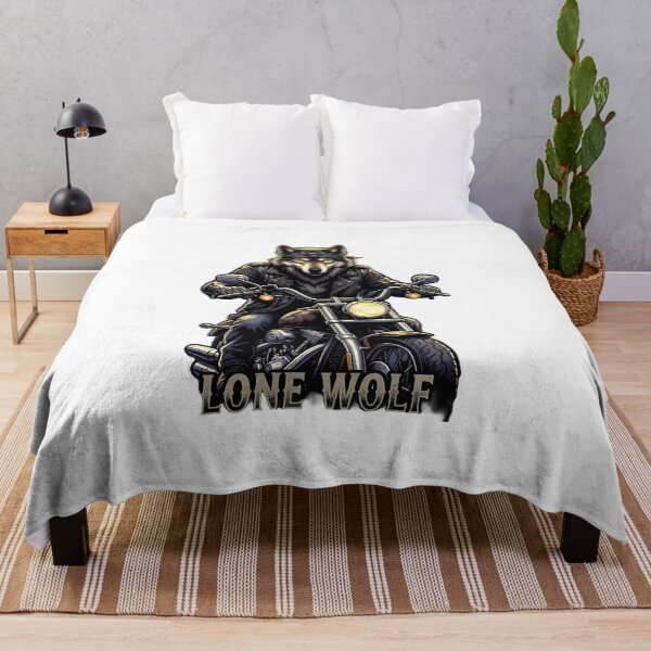 Item preview, Badass Lone Wolf Classic Motorcycle Rider Graphic designed and sold by ASMAR B.
