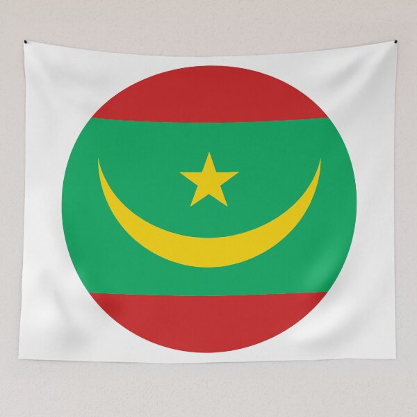 Item preview, Mauritania Round Flag Pan-African Heritage designed and sold by NTGUILTY.
