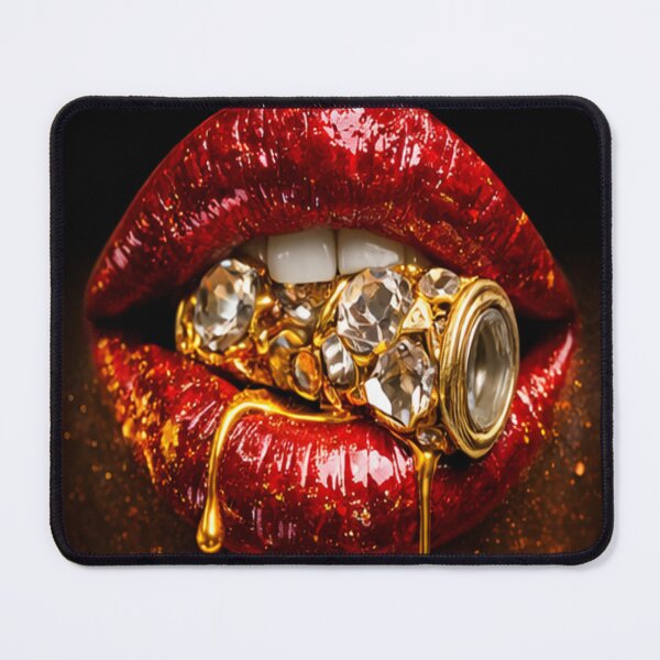 Item preview, Gold Drip Diamond Lips Rich Lifestyle Design designed and sold by Vice Society.