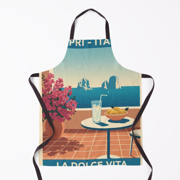 Item preview, Vintage Capri Italy Travel Poster - La Dolce Vita Amalfi Coast Summer Art designed and sold by RBCTk.