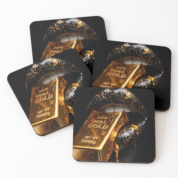 Item preview, Black Lips Gold Bar Luxury Power Design designed and sold by Vice Society.