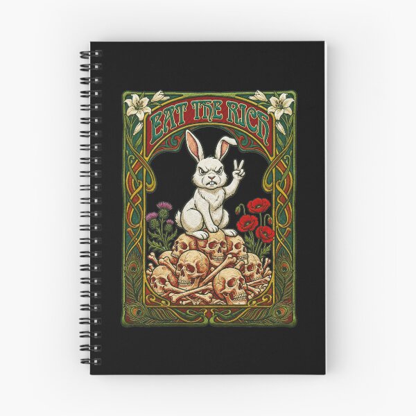 Item preview, Art Nouveau Rabbit Floral Garden Eat the Rich designed and sold by TeeARTHY.