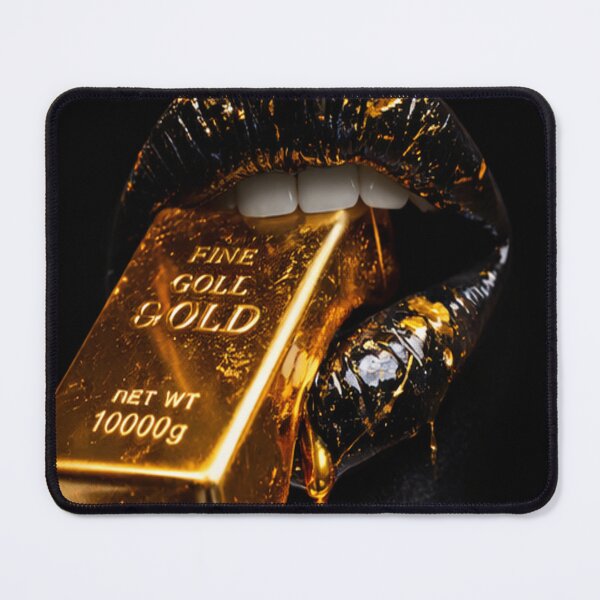 Item preview, Black Lips Gold Bar Luxury Power Design designed and sold by Vice Society.