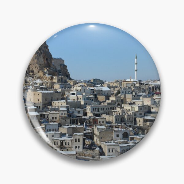 Item preview, Cappadocia Village Winter Landscape Uchisar Rock Castle Turkey designed and sold by onubi.