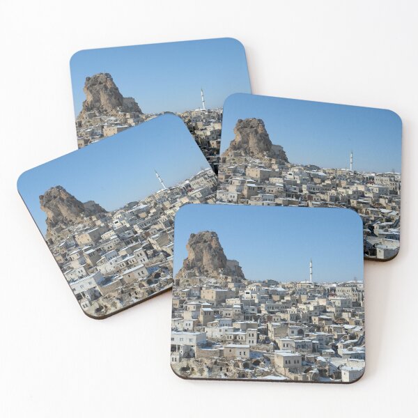 Item preview, Cappadocia Village Winter Landscape Uchisar Rock Castle Turkey designed and sold by onubi.