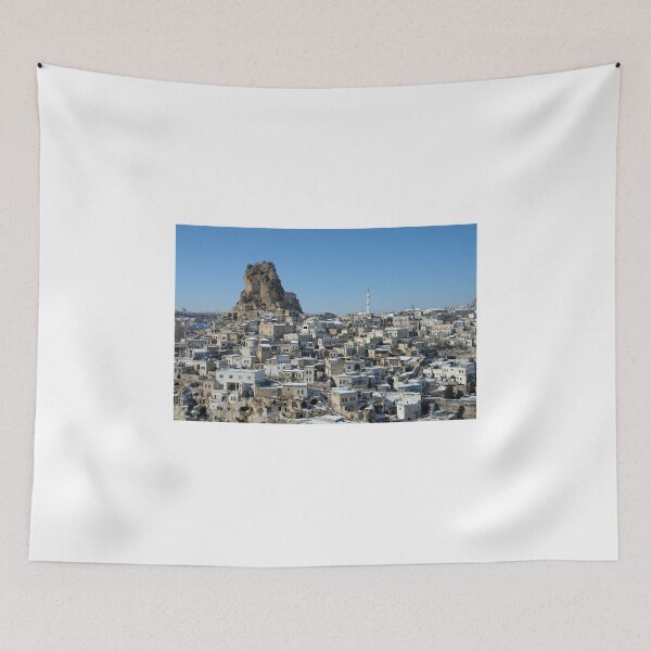 Item preview, Cappadocia Village Winter Landscape Uchisar Rock Castle Turkey designed and sold by onubi.
