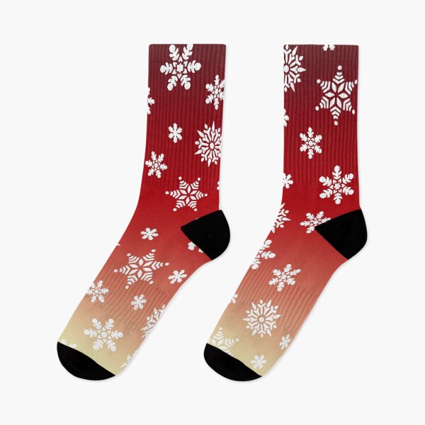 Item preview, Snow Flurries – Red to Cream Ombre Snowflake Pattern designed and sold by Lainey1978.