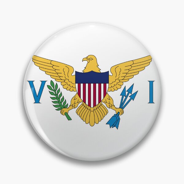 Item preview, US Virgin Islands Round Flag Heritage designed and sold by NTGUILTY.