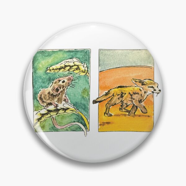 Artikelvorschau, Niedliche, handgemalte kleine Maus und laufender Fuchs in Aquarell entworfen und verkauft von a.dadash.