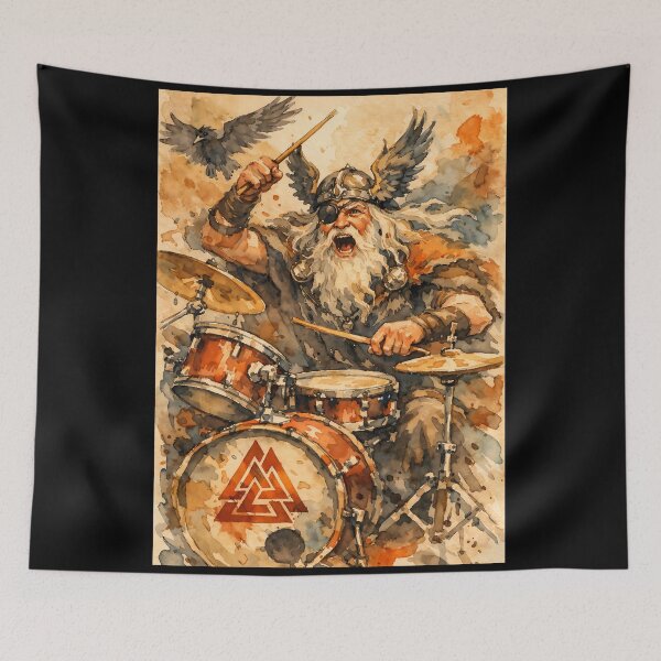 Item preview, Odin on the Drums designed and sold by Sarcastic designs.