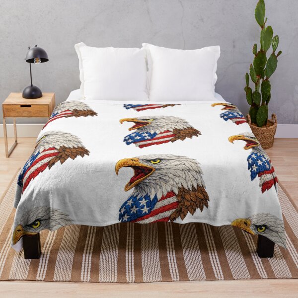 Item preview, Screaming American Eagle Freedom Embroidery designed and sold by mybunnyparadise.