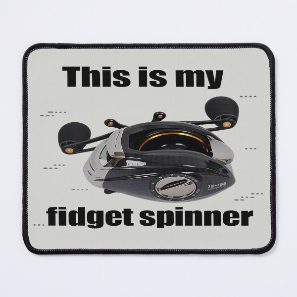 Item preview, Baitcasting Reel Fidget Spinner Funny Fishing Meme designed and sold by POD DYNASTY | Original Print On Demand T-Shirt Graphics.