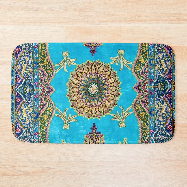 Item preview, Qom Persian Silk Carpet designed and sold by Vicky Brago-Mitchell®.