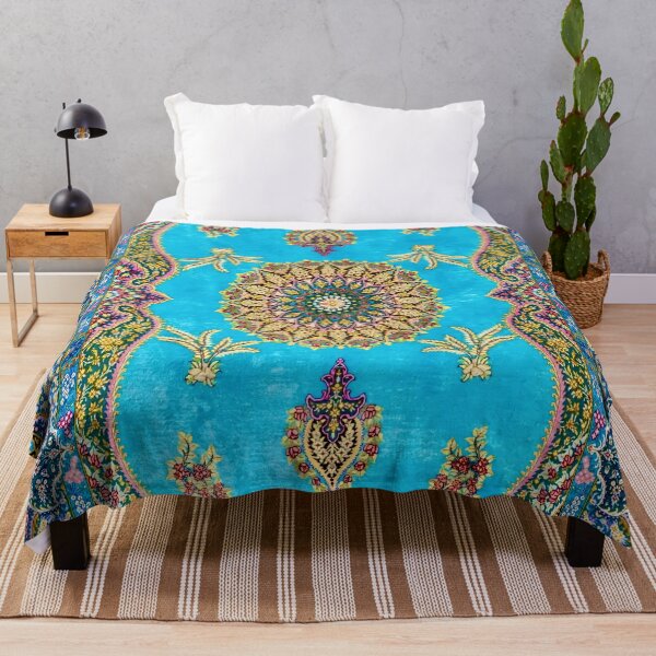 Item preview, Qom Persian Silk Carpet designed and sold by Vicky Brago-Mitchell®.