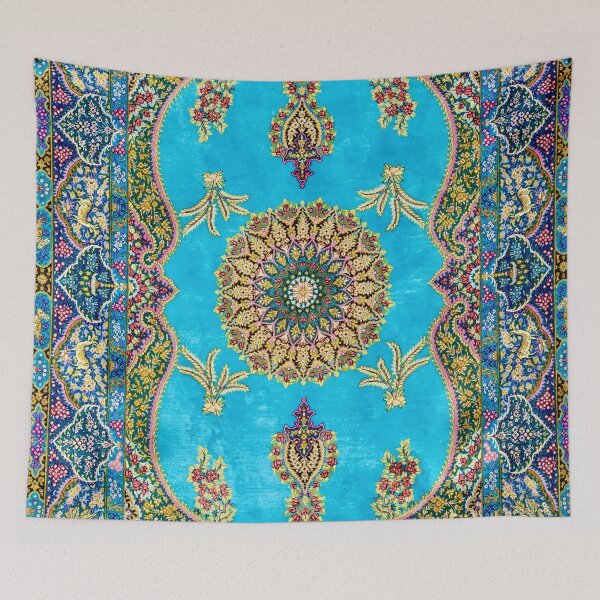 Item preview, Qom Persian Silk Carpet designed and sold by Vicky Brago-Mitchell®.