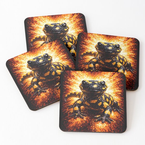 Item preview, Mystical Fire Salamander In Orange Light Glow designed and sold by Vista Atelier.