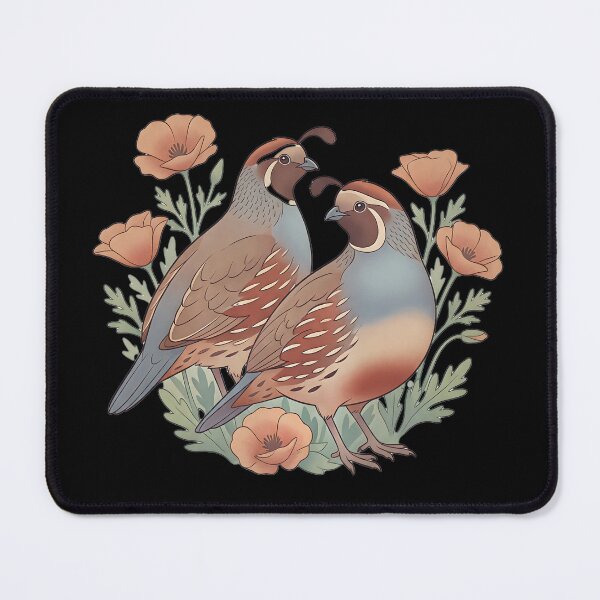 Item preview, Vintage California State Bird Pair Floral lllustration designed and sold by MythicCotton.