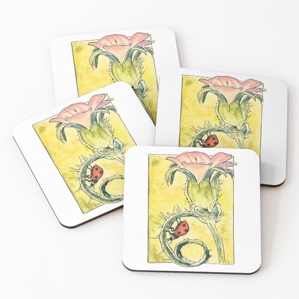Item preview, Cute Hand Painted Ladybug on a flower in watercolor designed and sold by a.dadash.
