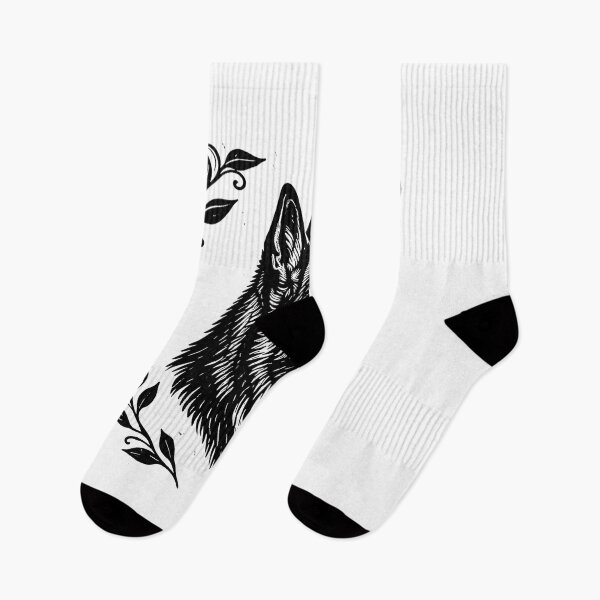 Item preview, German Shepherd Floral T-Shirt, Dog Lover Gift, Elegant Black and White Pet Design designed and sold by ZEBBEDE - Minimal Streetwear .