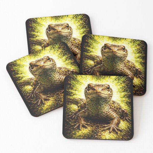 Item preview, Mystical Green Gecko In Yellow Light Glow designed and sold by Vista Atelier.