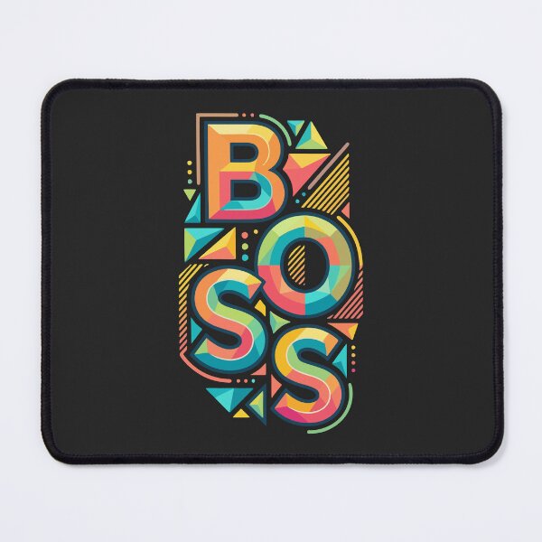 Item preview, Boss — Vibrant Geometric Typography designed and sold by 89BLACK.